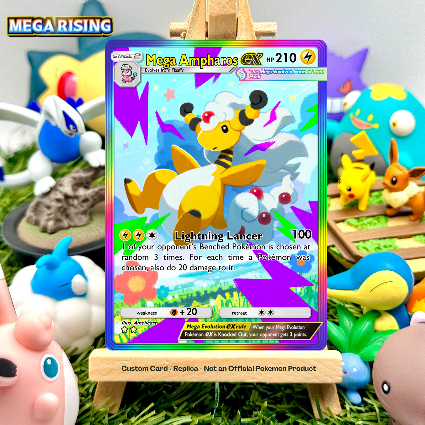 Mega Ampharos ex - Mega Rising