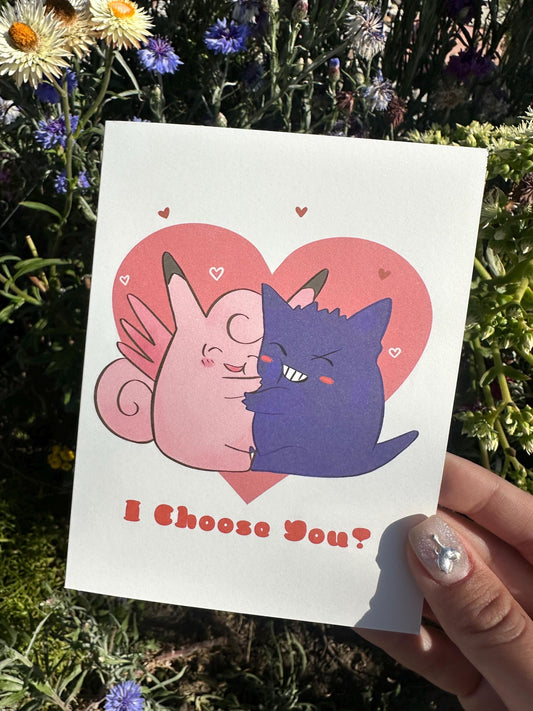 I Choose You - Gengar and Cleffable Card